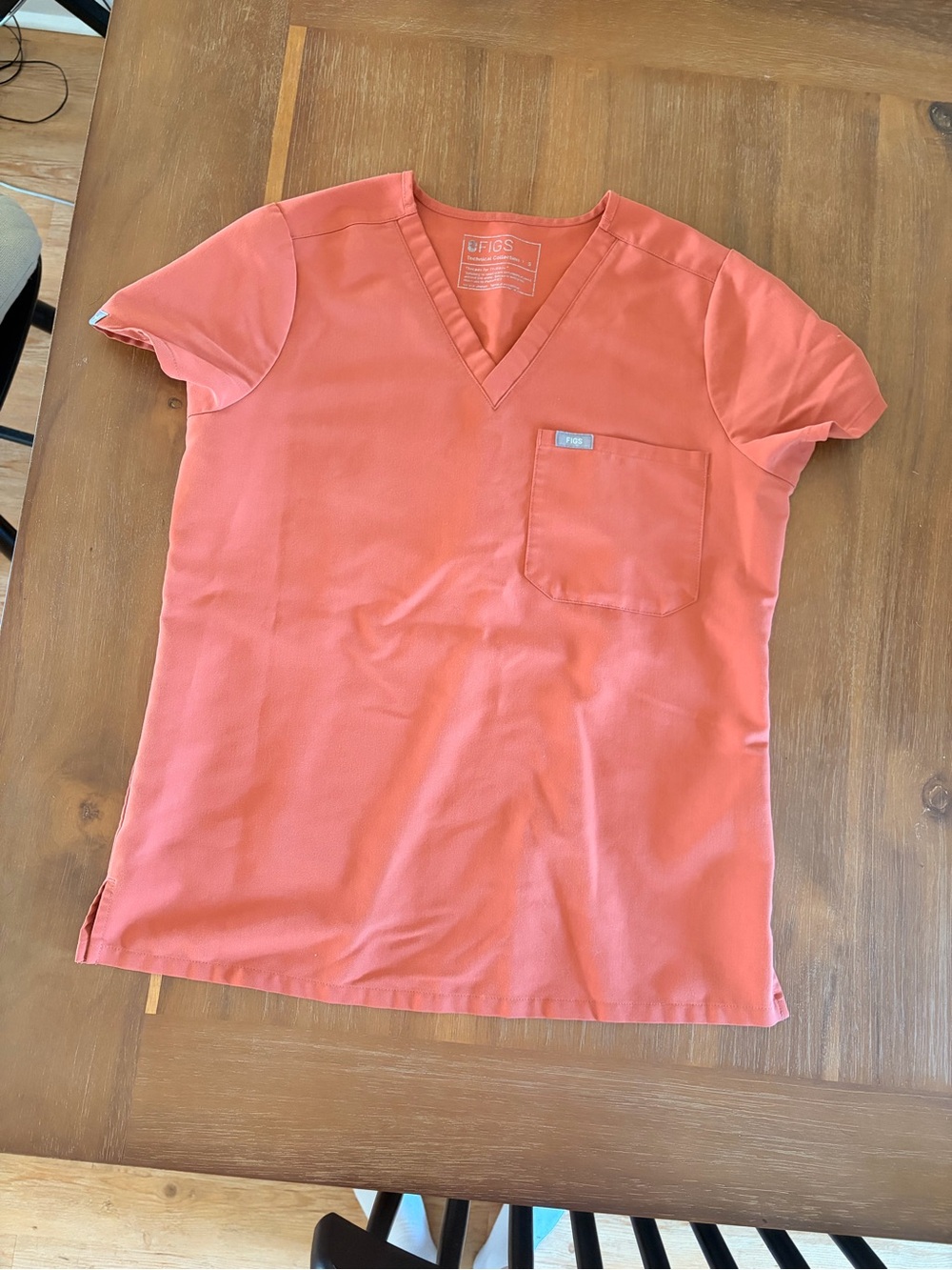 Figs Teracotta Scrub Top
